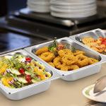 TOPZEA 4 Pack Half Size Stainless Steel Hotel Pans