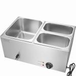 VEVOR 3-Pan Stainless Steel Food Warmer 21 Qt