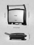Yabano Electric Panini Press Grill with Non-Stick Surface