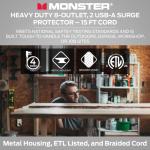 Heavy-Duty Power Strip with USB Outlets