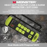 Heavy-Duty Power Strip with USB Outlets