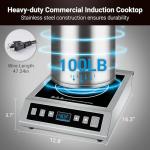 AMZCHEF 1800W Portable Induction Cooktop Burner