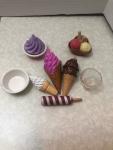 Banana Split Ice Cream Cone Accessories Set