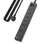 15Ft Surge Protector Power Strip with USB Ports
