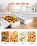 VEVOR 3-Pan Electric Food Warmer for Catering