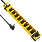 Heavy Duty 8-Outlet Power Strip with Switches