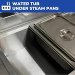 5 Pan Commercial Food Warmer Cart with Condiment Containers