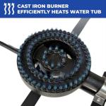 5 Pan Commercial Food Warmer Cart with Condiment Containers