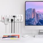 ALESTOR Surge Protector Power Strip, 12 Outlets, 4 USB