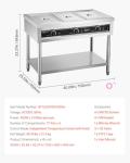 VEVOR 3-Pan Electric Food Warmer for Catering