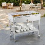 VEVOR 9-Pan Propane Steam Table for Outdoors