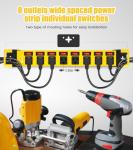 Heavy Duty 8-Outlet Power Strip with Switches