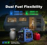 DK 3000W Dual Fuel Quiet Generator for Food Trucks