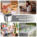 16-Pc Metal Hotel Steam Table Pan Set