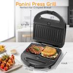 Aigostar 3-in-1 Panini Press & Waffle Maker