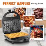 Aigostar 3-in-1 Panini Press & Waffle Maker
