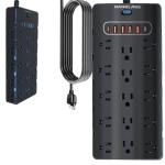 Heavy-Duty Power Strip with USB Ports and Outlets