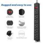 20 Amp Heavy Duty Surge Protector Power Strip