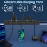Heavy-Duty Power Strip with USB Ports and Outlets