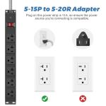 20 Amp Heavy Duty Surge Protector Power Strip
