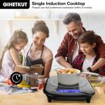GIHETKUT 1800W Single Induction Cooktop & Burner