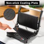 Compact Electric Panini Press Grill for Sandwiches
