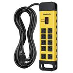 10-Outlet Heavy Duty Power Strip with 15ft Cord