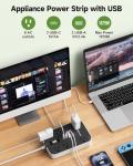 14-Gauge Heavy Duty Power Strip with USB Ports