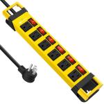 Heavy Duty 6-Outlet Power Strip with Switches