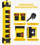 Heavy Duty 6-Outlet Power Strip with Switches