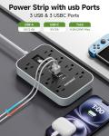14-Gauge Heavy Duty Power Strip with USB Ports