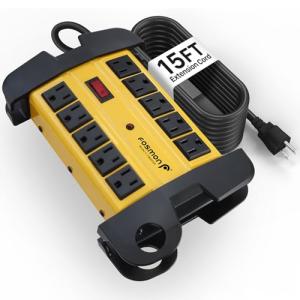Fosmon 15FT Heavy Duty 10 Outlet Power Strip