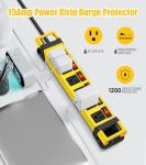 Heavy Duty 6-Outlet Power Strip with Switches