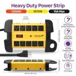 Fosmon 15FT Heavy Duty 10 Outlet Power Strip