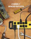 10-Outlet Heavy Duty Power Strip with 15ft Cord