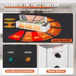 VEVOR 3-Pan Electric Food Warmer with Glass Cover