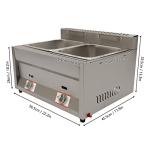 2-Pan Stainless Steel Food Warmer for Catering
