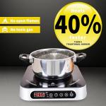 1800W Portable Induction Cooktop with Timer Settings