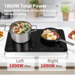 Cooktron 1800W Dual Induction Cooktop Burner