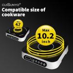 1800W Portable Induction Cooktop with Timer Settings