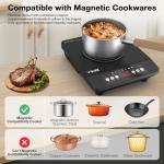 Portable 1800W Induction Cooktop with Touch Control