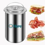 Stainless Steel Meat Press with Thermometer for Sandwiches