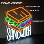 Runalosa Dimmable Neon Sandwich Light Sign