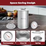 Stainless Steel Meat Press Mold with Thermometer