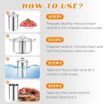Stainless Steel Meat Press with Thermometer for Sandwiches