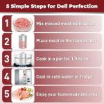 Stainless Steel Meat Press Mold with Thermometer