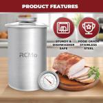 Stainless Steel Meat Press Mold with Thermometer
