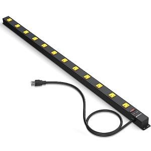 ZESEN 12 Outlet Heavy Duty Power Strip