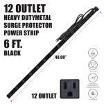 KMC Heavy Duty 12 Outlet Surge Protector Power Strip