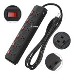 Heavy Duty 6-Outlet Power Strip with Switches